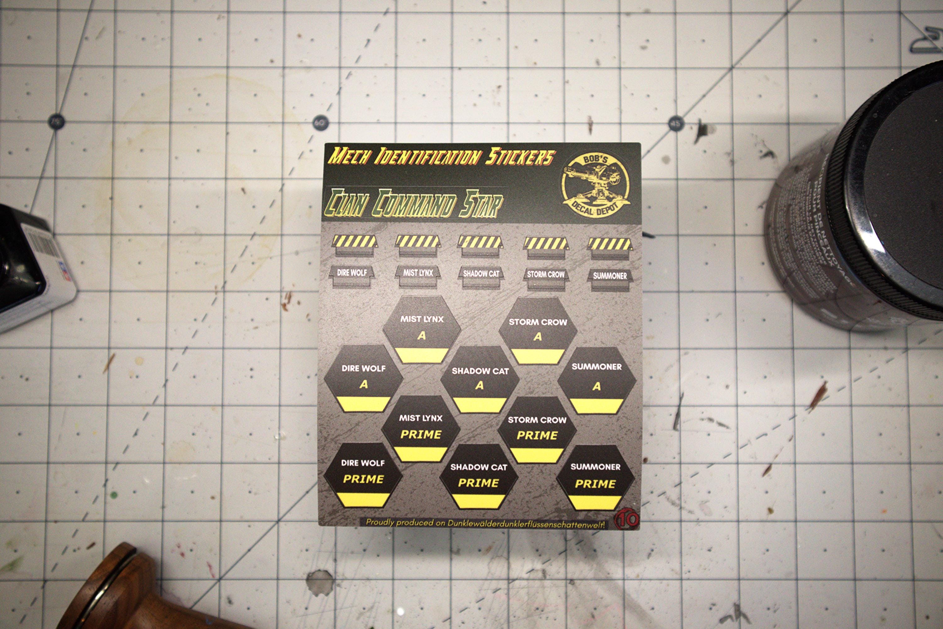 Clan Command Star Battletech Alpha Strike Unit Stickers - Base ...