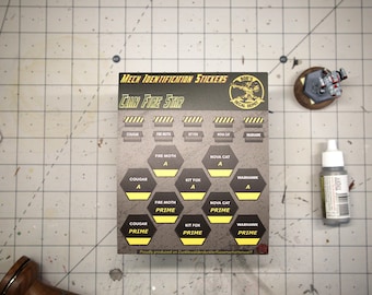 Clan Fire Star BattleTech Alpha Strike Unit Stickers - Base Identification Decals