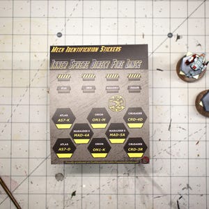 Inner Sphere Direct Fire Lance BattleTech Alpha Strike Unit Stickers - Base Identification Decals