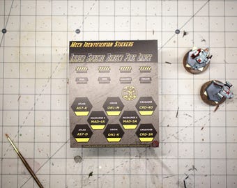 Inner Sphere Direct Fire Lance BattleTech Alpha Strike Unit Stickers - Base Identification Decals