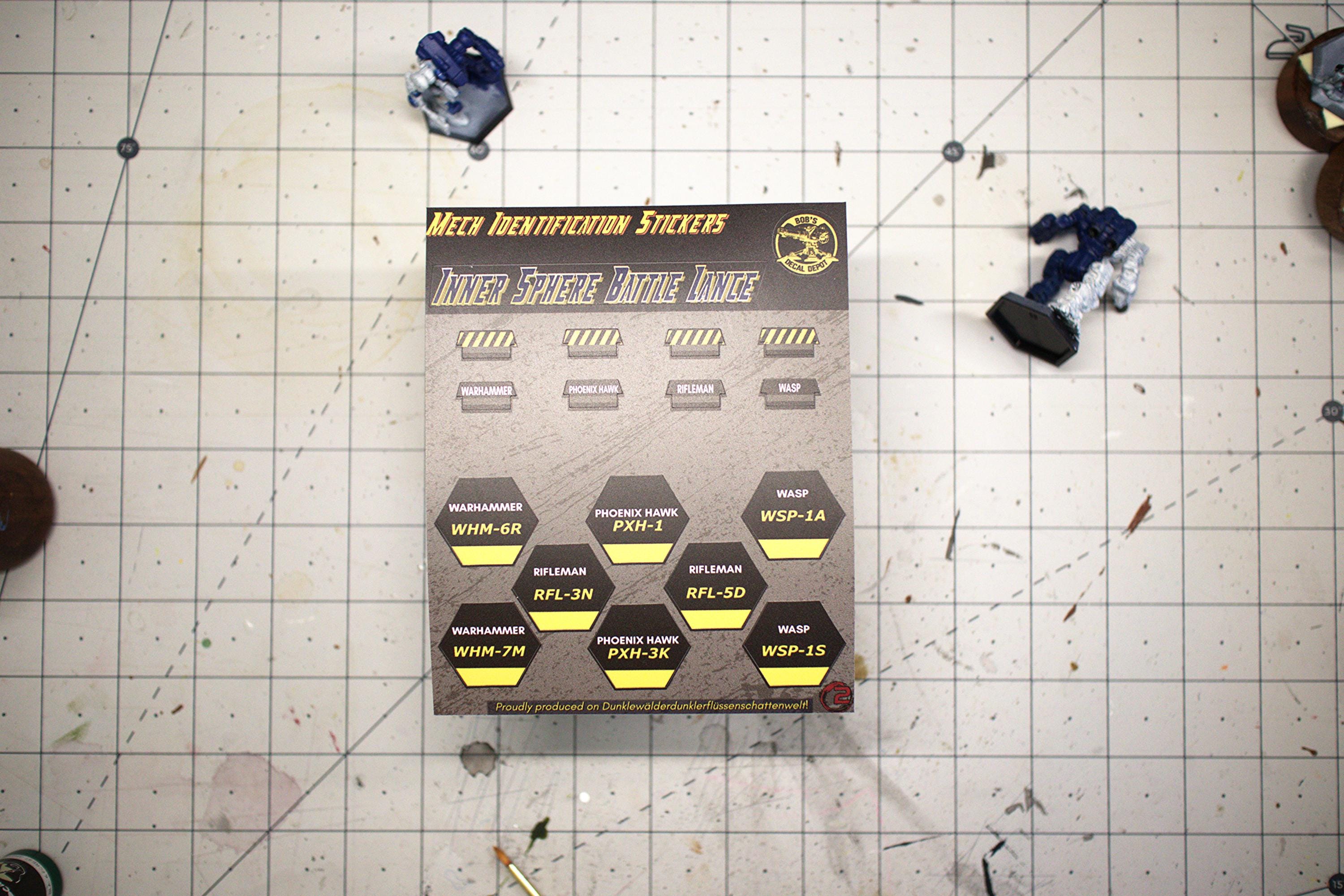 Inner Sphere Battle Lance Battletech Alpha Strike Unit Stickers - Base ...