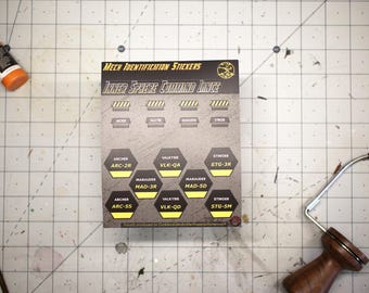 Inner Sphere Command Lance BattleTech Alpha Strike Unit Stickers - Base Identification Decals