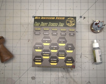 Clan Heavy Striker Star BattleTech Alpha Strike Unit Stickers - Base Identification Decals