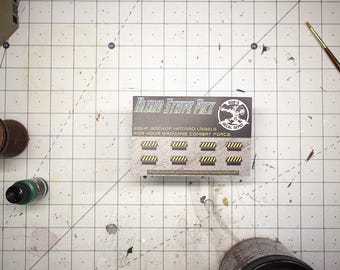 Universal Hazard Stripe Unit Stickers for Battletech and Alpha Strike - Base Identification Decals