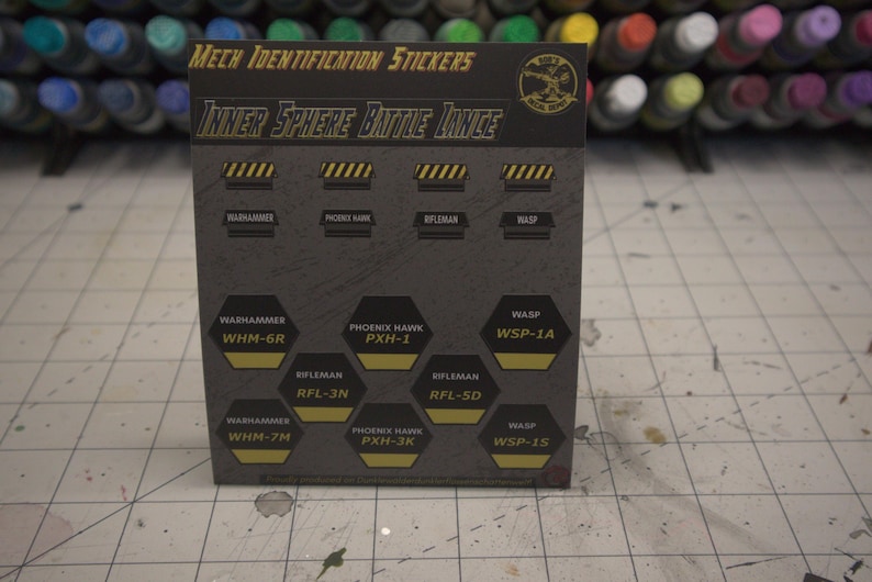 Inner Sphere Battle Lance Battletech Alpha Strike Unit Stickers - Base ...