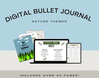 Digital Bullet Journal: Nature Themed