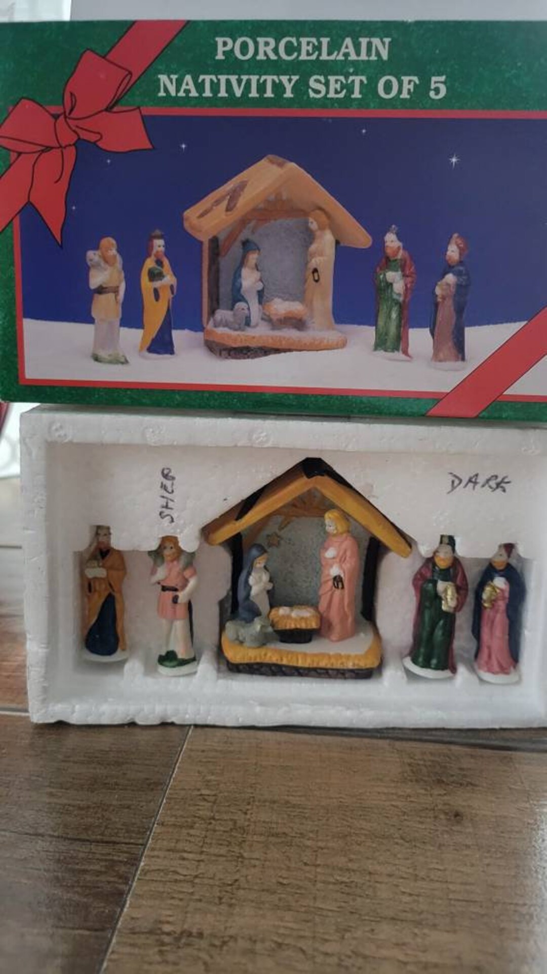 Vintage 1992 Lemax Porcelain Nativity Set of 5 23064 Etsy