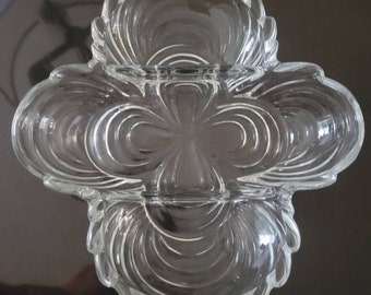 Cambridge Caprice Clear Glass Divided Relish Candy Dressing Dish 8