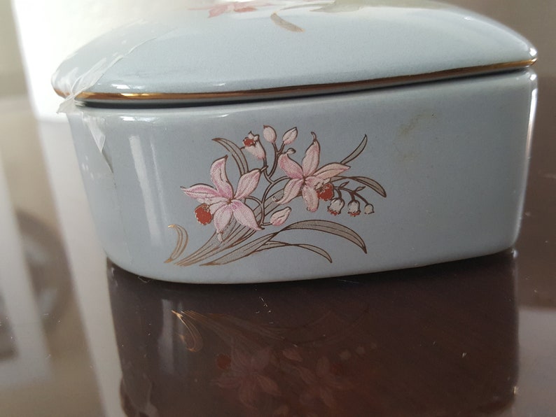 Blue Heart Japanese Trinket box