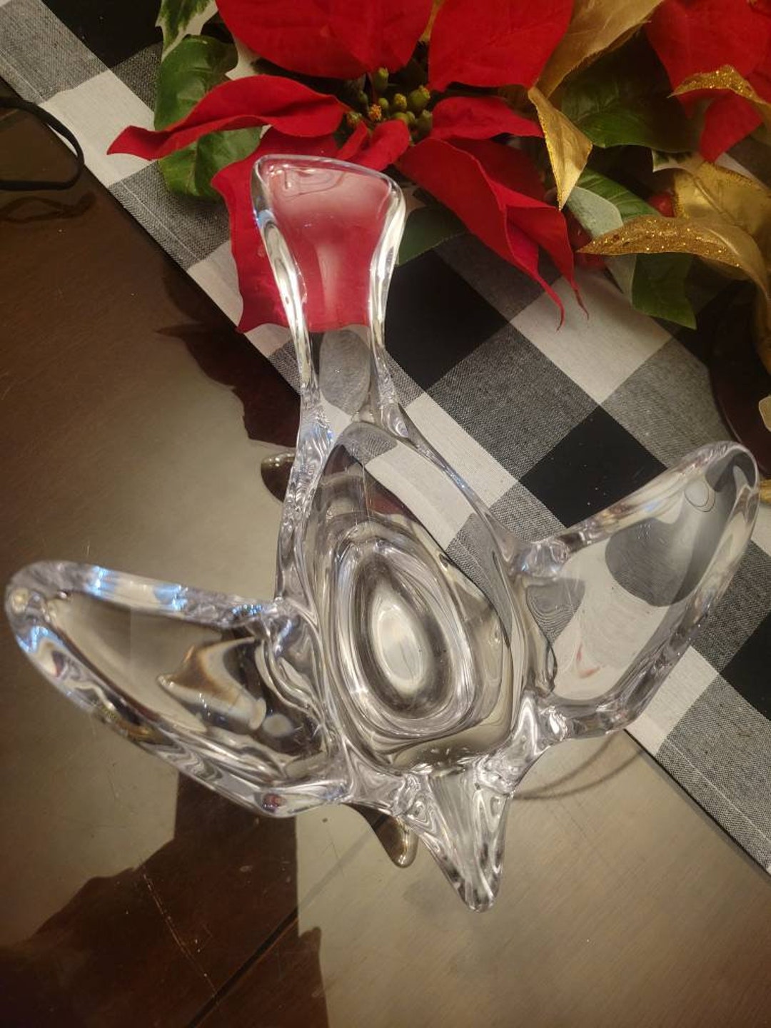 1980s Princess House Lead Crystal Bird Dove Dish Etsy