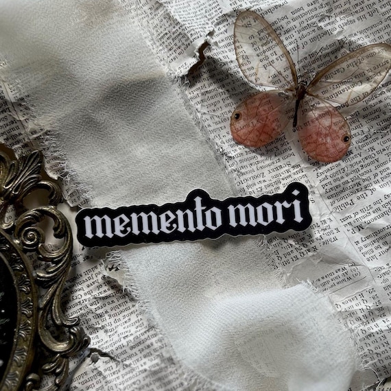Memento Mori Vinyl Sticker | Dark Academia | Gothic