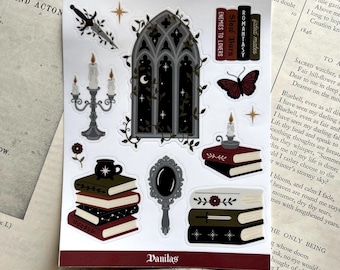 Sticker Sheet | Romantasy | Dark Academia | Vinyl stickers