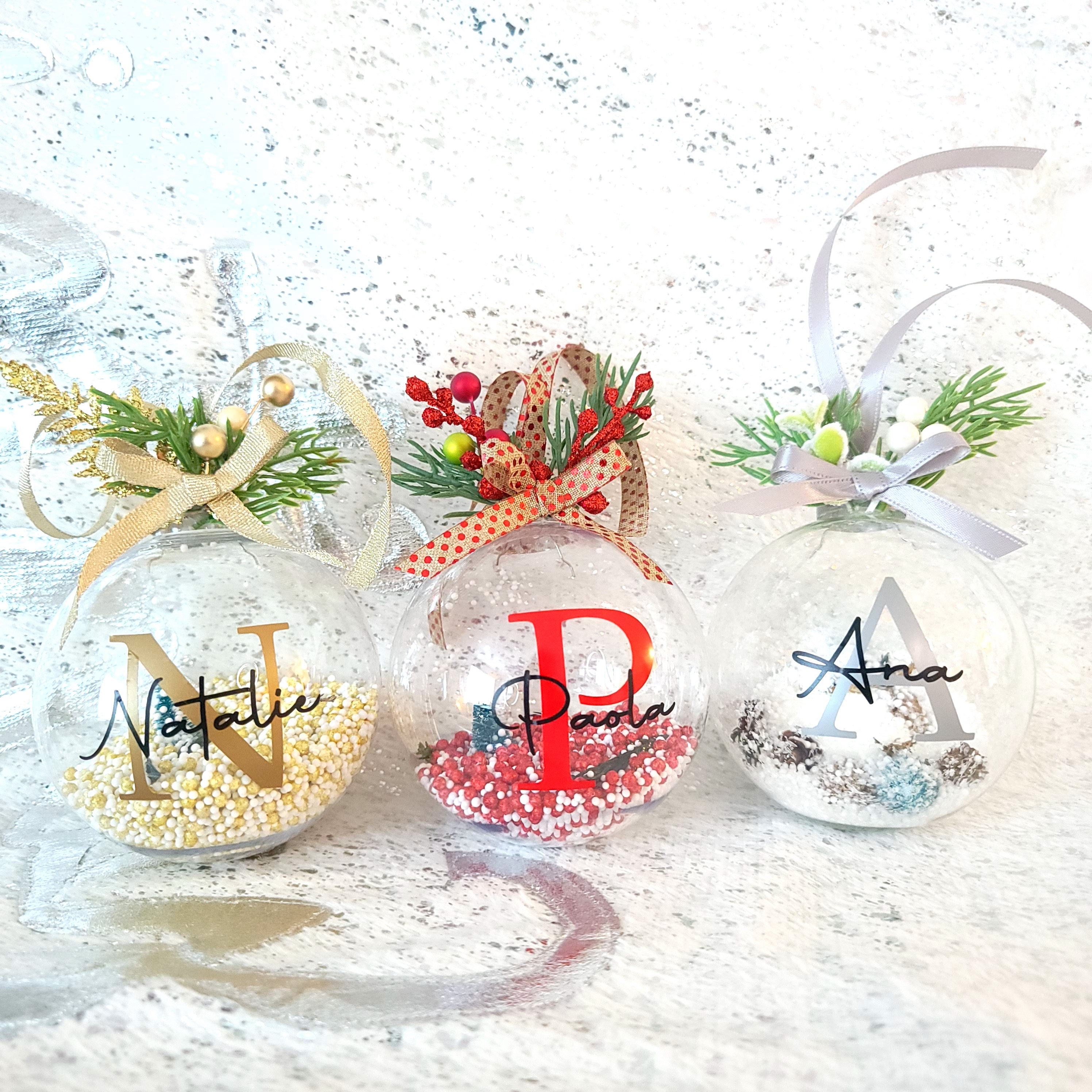 Personalized Clear Christmas Ornament/clear Plastic Ornaments 