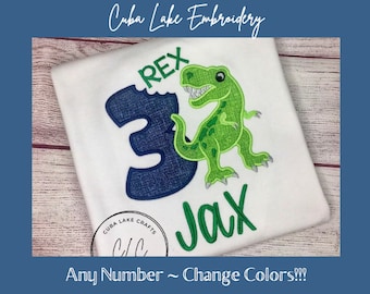 Boys 3 Rex 3rd Birthday Dinosaur Shirt | Boys T-Rex Dinosaur Shirt | Three Rex Birthday Shirt | Three Rex Birthday Shirt | Dinosaur
