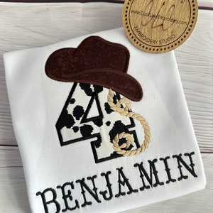 Boys 4th Birthday Cowboy Shirt | Boys Western Cowboy shirt | Country Cowboy Birthday Shirt | Cowboy Western Party | Cowgirl Birthday Party