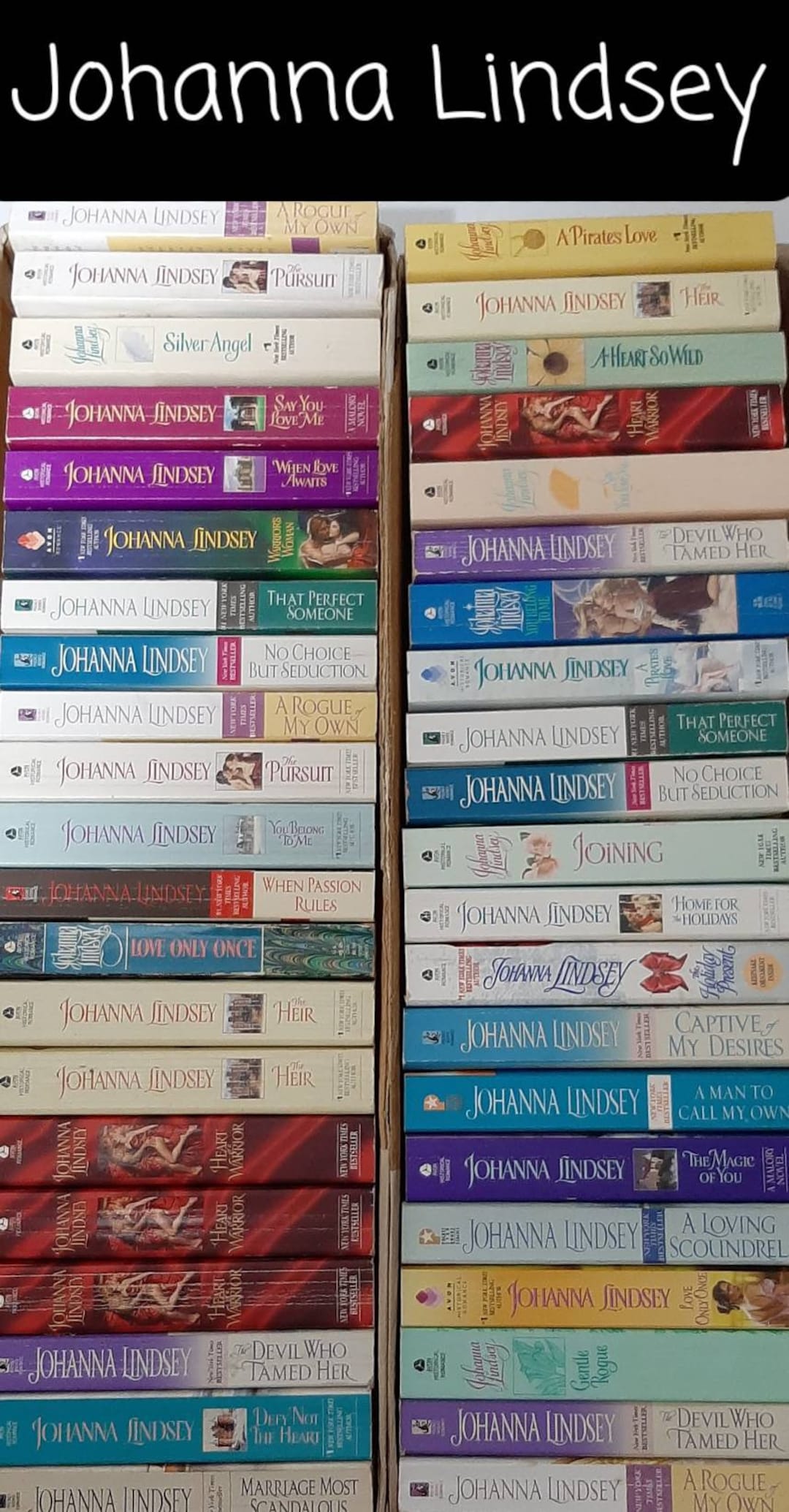 Johanna Lindsey, Choose Your Title, Paperback Novels, Paperback Books ...