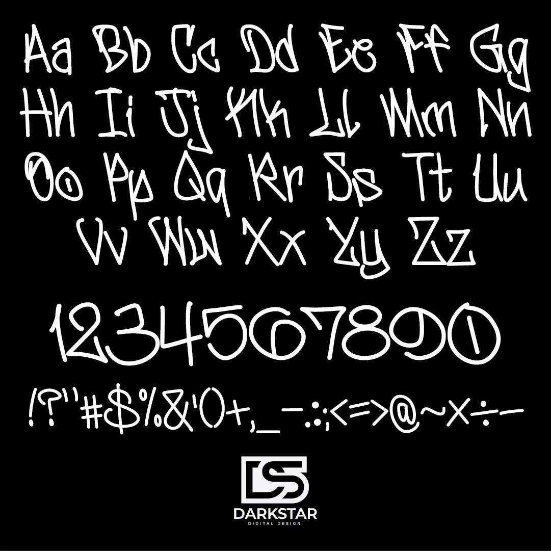 Humboldt Handstyles V2 Graffiti .OTF Font | Hand Drawn Typeface