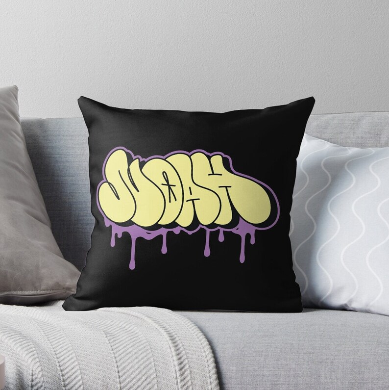 Noah Custom Graffiti Throw up Bubble Letters Layered Etsy