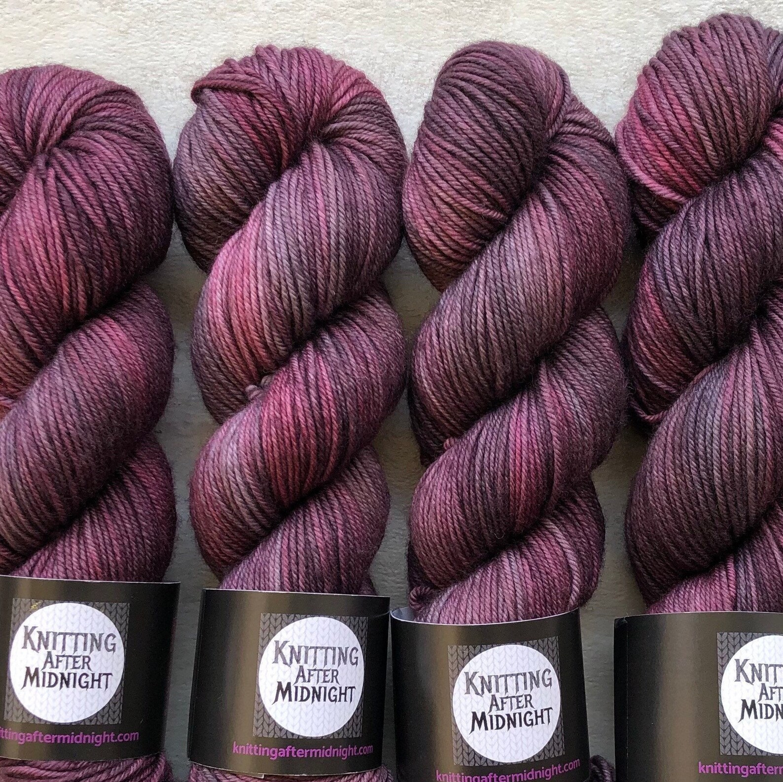 Hand Dyed DK Yarn Wine Mauve Tonal 100 SW Merino Wool Etsy