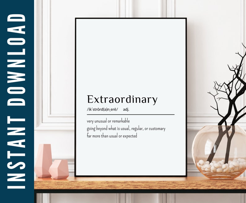 Extraordinary Definition Sign Definition Printable Poster Etsy