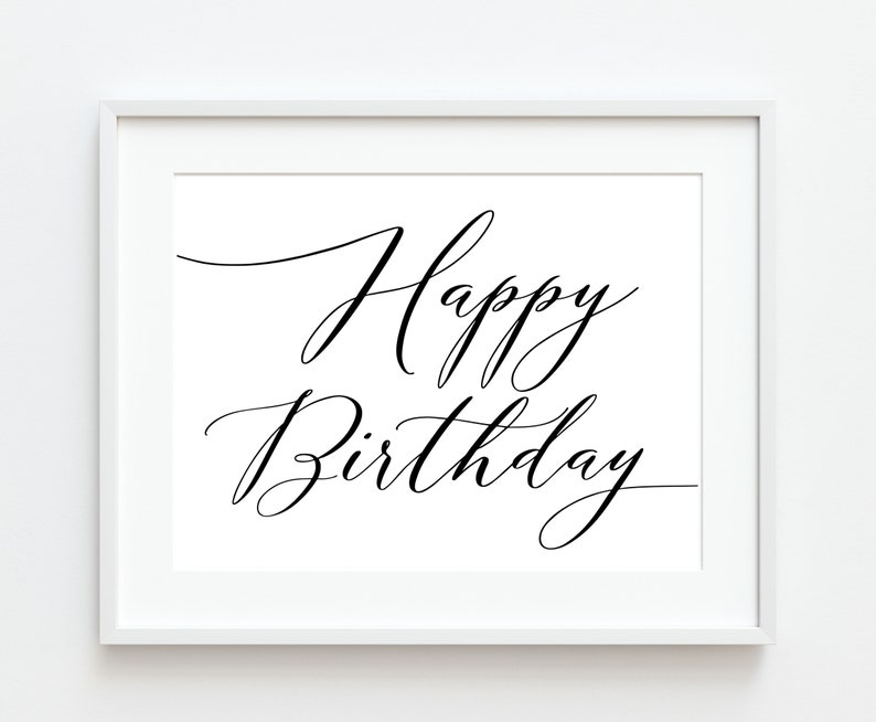 Happy Birthday Printable, Happy Birthday Nursery Wall Art, Happy