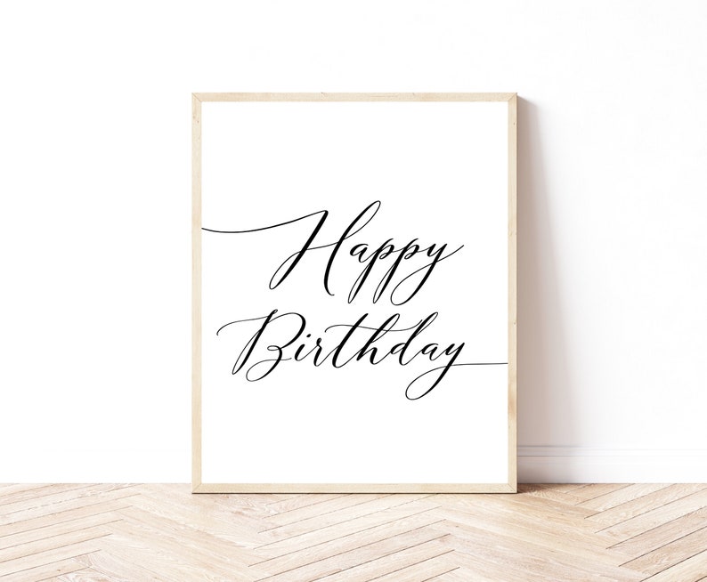 Happy Birthday Printable Happy Birthday Nursery Wall Art - Etsy