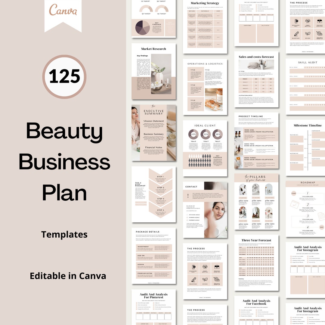 Beauty Business Plan Template Beauty Planner Template Start up Beauty Business Plan Template Beauty Planner Template Start up