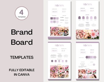 Brand Kit Template Mini Brand Board Template Premade Neutral Branding ...