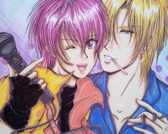 Shuichi and Yuki art print, glossy art print