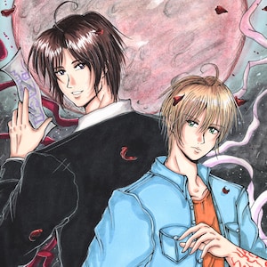 Tsuzuki and Hisoka fanart glossy print, Yami no Matsuei