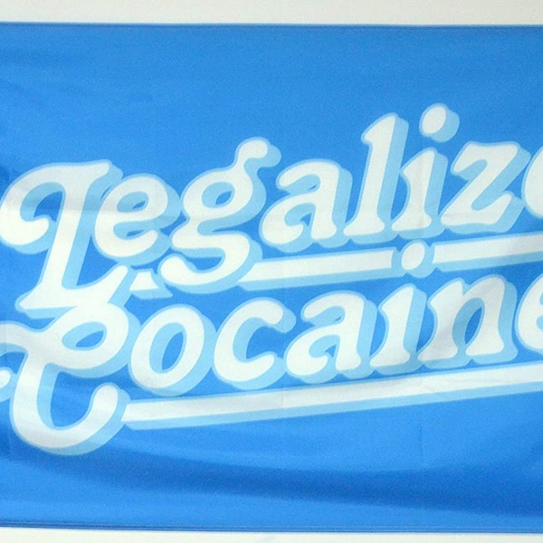 Legalize Cocaine flag 3x5 feet for for Man Cave Wall, Room, party, funny dorm