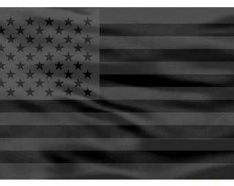 All Black American flag 3x5 feet Blackout Tactical decor USA US wall banner