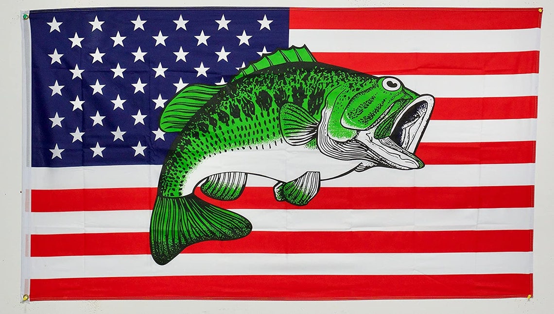 USA Bass United States Fish Fisher-man Flag Banner 3x5 Feet - Etsy UK