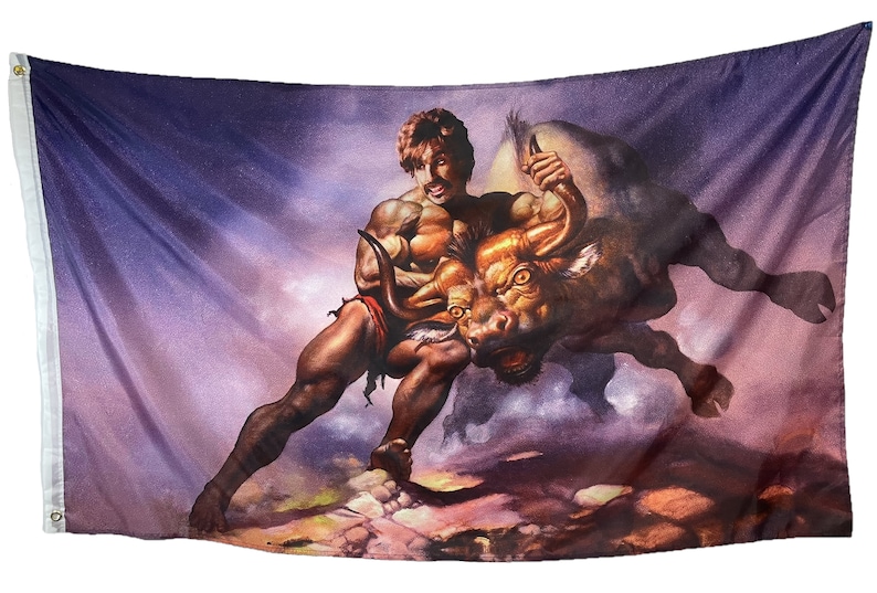 Bull by the Horns Dodgeball White Goodman Flag3x5 Feet Etsy