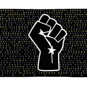 BLM Black Lives Matter Fist and Say Their Names George Floyd Flag 3x5ft Brass Grommets, Pride Freedom Justice Home Wall Decor
