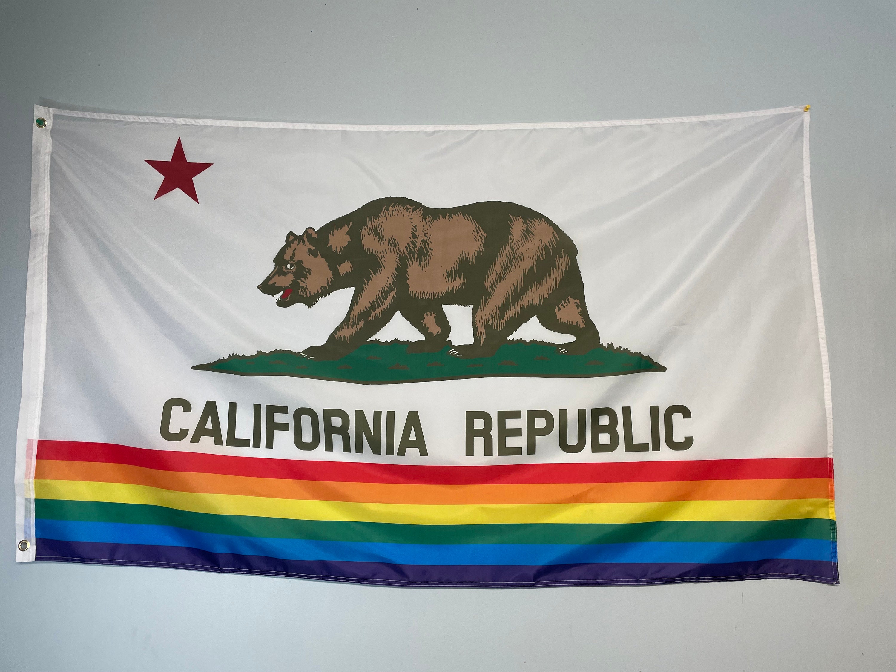 California Rainbow 3x5 Foot LGBTQ+ Pride Flag