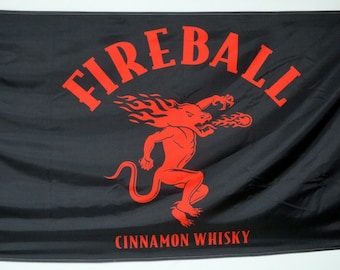 Fireball 3 'x5' Flaggen Banner Zimt Whisky Mann Höhle Zeichen Wand Dekoration Bar Raum Spaß Banner