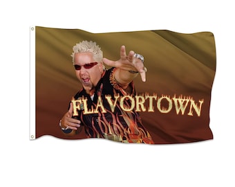 Flavortown Guy Fieri Flagga 3x5 fot College Studenthem Frat Man Cave Meme Rolig Banner