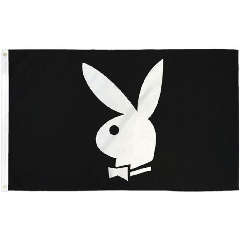 Playboy bunny black flag 3x5 feet college dorm frat sorority bar party banner 