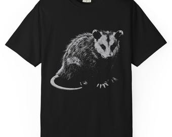 Alley Possum Unisex Garment-Dyed T-shirt Woodland Opossum Graphic tee