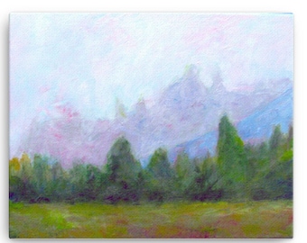 Timberline Canvas Print Landscape Original Art Print Hand Stretched Canvas Print