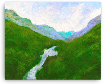 Chimney Rock Canvas Print Hand Stretched Canvas Landscape Wall Art Print