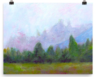 Art Print "Timberline" Beautiful Poster Original Art Vivid Landscape Poster / Print
