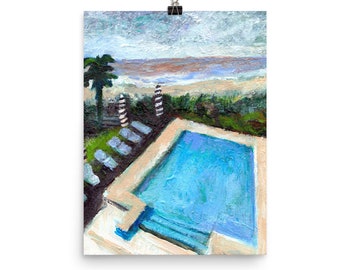 Soon Ocean View Art Poster Print Vivid Seascape Paper Poster