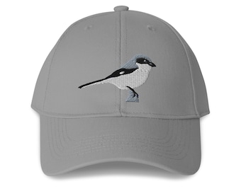 Loggerhead Shrike Embroidered Structured 6-Panel Adjustable Baseball Cap
