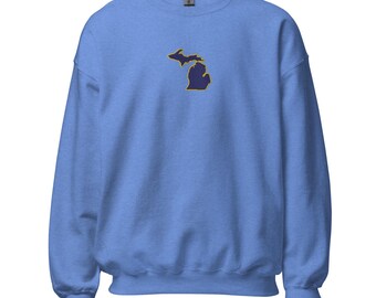 Michigan Embroidered Unisex Sweatshirt