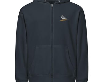 Chickadee embroidered full zip hoodie