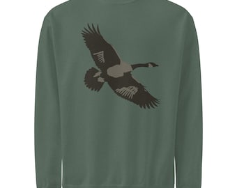 Plucky Honker Wild Goose Sweatshirt Unisex Flight of Freedom Garment-Dyed Cozy Pullover