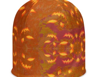 Halloween Beanie Orange All-Over Print Beanie