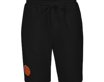 Basketball gestickte Herren Fleece Shorts